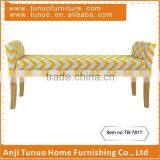 Bench&chaise&long Chair,Buttons on Seat,Rubber Wood Legs,Printed Fabric,TB-7817 thumbnail-2