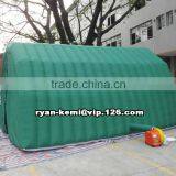 Green Inflatable Tunnel Tent Custom Inflatable Sports Tent Green Inflatable Tunnel Oxford Cloth Inflatable Tent With Blower thumbnail-2