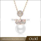 OUXI Fashion Gold cc Pearl Necklace Made With AAAA Zircon 11289-1 thumbnail-3