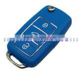 High Quality VW 3 Button Waterproof Remote Key Blank With Red and Blue 50% Free Shipping