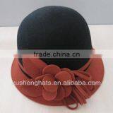Fashion Montage Color Cloche Hat With Soft Felt Flower thumbnail-1