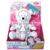 DIY Toy Coloring Washable Teddy Bear With 4 Markers thumbnail-1
