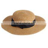 Hotsale Ladies Wide Brim Bowknot Floppy Paper Straw Hats thumbnail-3