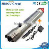 Led Waterproof Solar Power Flashlight Hybrid Flashlight