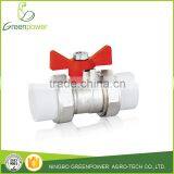 Butterfly Double-head Type PP-R Copper Ball Valve thumbnail-1