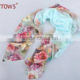 Good Quality Imitated Silk Fabric Women Ladies Scarf Shawls Wraps Poncho for Decoration Seaside thumbnail-2