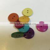 Color Painted 2 Holes Black Wooden Buttons for Garment thumbnail-2