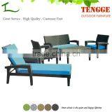 YH-8035 Outdoor Rattan Lounger Set and Sunbed