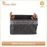 New Woven Storage Sets Handmade Felt Rectangular Woven Storage Basket thumbnail-3