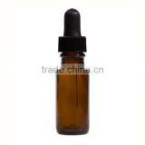 0.5 oz Amber Glass Boston Round Bottle thumbnail-2