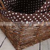 Rattan&wicker Laundry Basket With Fabric Inner thumbnail-3