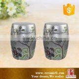 Silver Color Chinese Cermaic Barrel Stool thumbnail-3