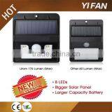 8 LED Solar Garden Light Gate Light 1.8W Solar Powered Garden Light Wireless Led Wall Lamp thumbnail-6