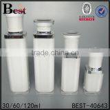 30ml 60ml 120ml Luxury Acrylic Pump Lotion Bottle Custom White Color Square Shape Cosmetic Plastic Bottle With Pump thumbnail-1