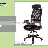 Swivel Back Adjustment Ergonomic Armchair, Living Room Mobile Computer Chair thumbnail-2