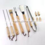 10pcs BBQ Tool Set With Wooden Handle in Nylon Bag thumbnail-2