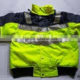 2017 Navy Yellow High Visibility Reflective Safety Jacket thumbnail-3