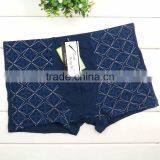 High Quality Printed Grid Sexy Men's Boxer Briefs Men's Bamboo Fiber Underwear Men Boyshort thumbnail-5