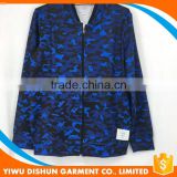 Men wholesale Camouflage Printed Cheap 100% Cotton zip up Hoodies