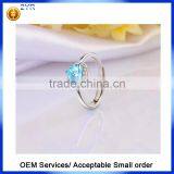 2016 Popular Trendy Jewelry Bridal Wedding Created Aquarine 925 Sterling Silver Necklace Earring Jewelry Sets thumbnail-2