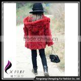 CX-G-C-03 Lovely Girls Coat Casual Wear Rabbit Fur Cardigan Hoodies Children's Clothes thumbnail-3