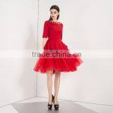 Maxnegio Customized New Design Red Short Tutu Evening Dress Pattern For Wedding Wholesale Evening Dress 2016 thumbnail-3