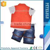 Petelulu China Wholesale Price of T-shirt and Jean Pants Suits, Sport Wear For Boy thumbnail-3