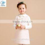 2017 Spring Tweed Fabric Dress Designs For Girl A-line Girls Sleeveless Party Dress thumbnail-1