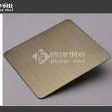 240# Hairline Champagne Golden Color Decorative Stainless Steel Plate thumbnail-1