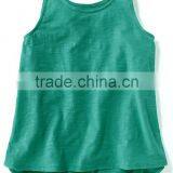 100% Ctn, S/J, 160 Gsm, Children Girls Tank Top, Back Part Long thumbnail-1