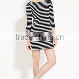 Classic Stripes Straight 7 Minutes of Sleeve Dress thumbnail-1