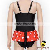 Children Cute Cartoon Character Ruffle Kids Little Girl Swimwear Full Cap Hat thumbnail-5