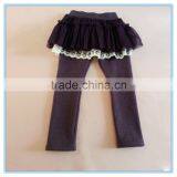 Girl Leggings With Skirt, Children's Boutique Render Skirts Leggings, Warm Thick Autumn and Winter Kid's Lace Skirted Leggings, thumbnail-2