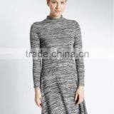 Funnel Neck Space-Dye Swing Dress thumbnail-1
