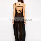 Split Front Sheer Maxi Beach Dress thumbnail-3