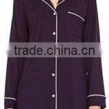 Custom Pajamas Manufacturers Wholesale Clothing Fashion Sleepshirt For Women Sleep Wear Long Sleeves Nightwear thumbnail-3