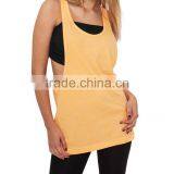 OEM Service Fashion Lady Long Loose Vest Top 100%cotton thumbnail-1
