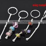 Wolesale 5 PCs Silver Plated Key Chain&Key Rings For European Beads 10cm thumbnail-1