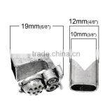 Hook Clasps Bracelet End Bar With Slider For Leather Bracelet Owl Halloween Antique Silver 19mm X13mm 13mm X12mm thumbnail-2