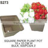 ART PAINTING PAPER MOLD (S273) SQUARE PAPER PLANT POT thumbnail-1