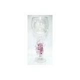 Elephant Handle Hand Blown Glass Goblets For Red Wine , Pyrex Glass Tumbler