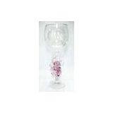 Elephant Handle Hand Blown Glass Goblets For Red Wine , Pyrex Glass Tumbler thumbnail-1