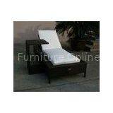 Folding Beach Lounge Chair , Outdoor Garden Wicker Chaise Lounge thumbnail-1