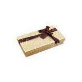 Gold Card Paper Recycled Cardboard Chocolate Box Packaging With Ribbon Tied thumbnail-1