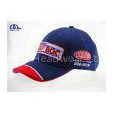 Men / Women 6 Panel Sandwich Polyester Embroidery Baseball Cap With Team BOC Logo