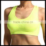 Plain Seamless Cropped TANK TOP Yoga Gym Active Sports Bra Yellow Color thumbnail-5