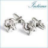 Metal Knot Cufflinks Gold Cuff Link thumbnail-3