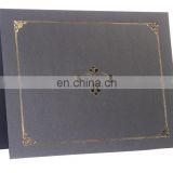 Black Embossed Line Handmade Cardboard Diploma Cover