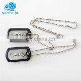 Custom High Quality Cheap Laser Engraved Black Dog Tags New Antique Silver Metal Military Dog Tag thumbnail-5