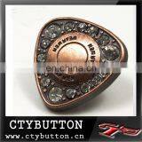 CTY-BE52 Alloy Rhinestone Starfish Button